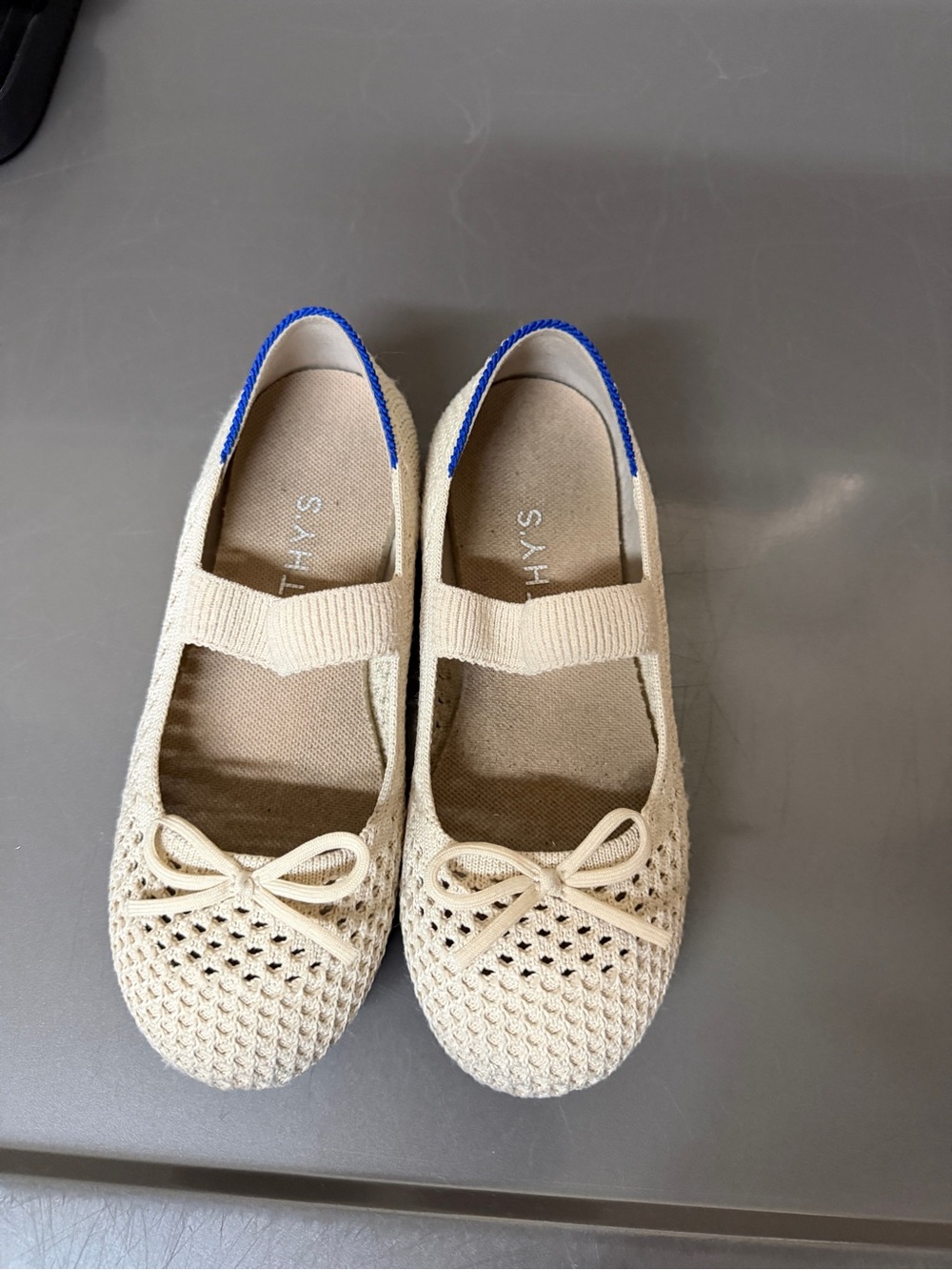 Rothy Knit Mary Jane Flats in Beige - Picture 2 of 4